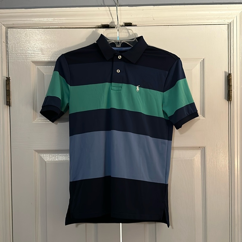 Boys Polo by Ralph Lauren Performance Polo Shirt Sz M(10-12)